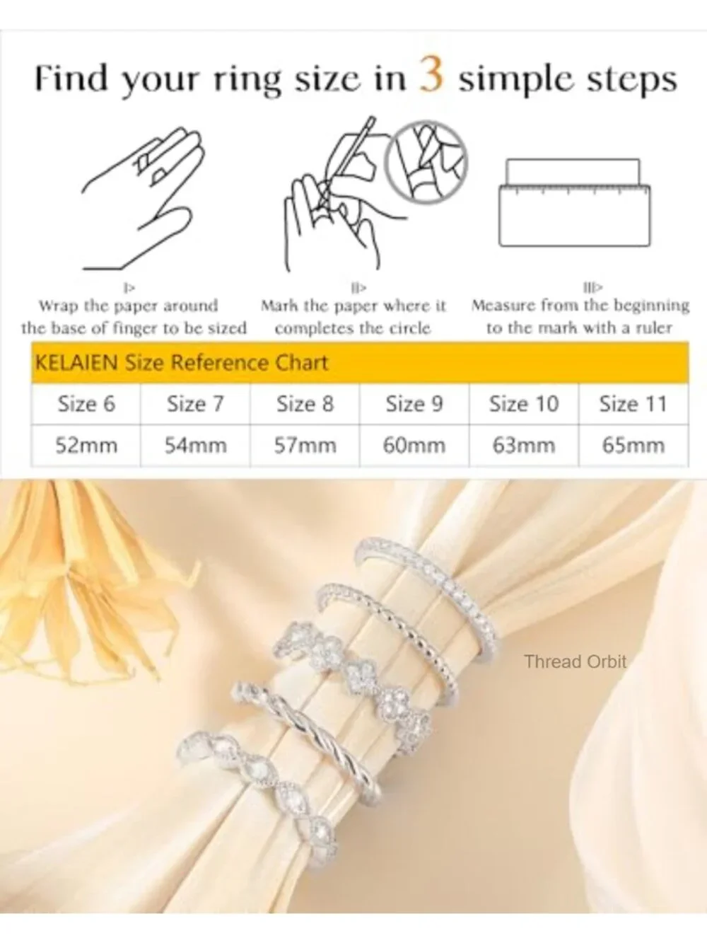 14K Gold Plated Cubic Zirconia Stackable Ring Set